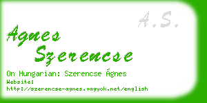 agnes szerencse business card