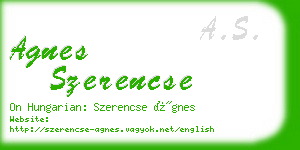 agnes szerencse business card